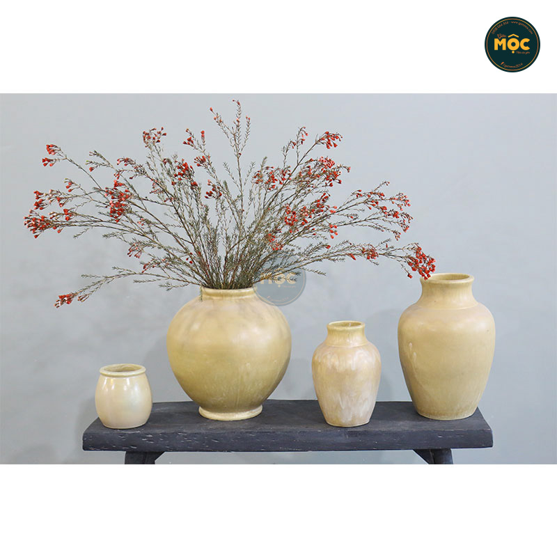 Cắm Hoa Tươi | Mờ | 3586 Bình Hoa Bốn Mùa 35x35x35 M15