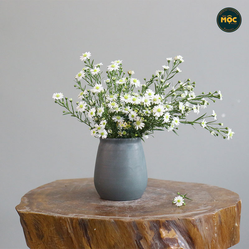 Cắm Hoa Tươi | Mờ | 3739 Bình Vuốt Tay 11x11x12 M8